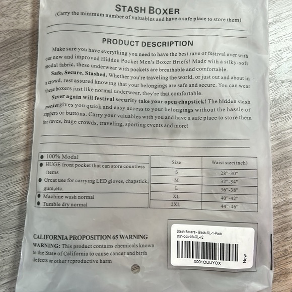 I Heart Raves black modal XL Stash boxers. Great for when you don’t have a purse - Picture 7 of 7